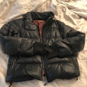 June leather puffer jacket size M